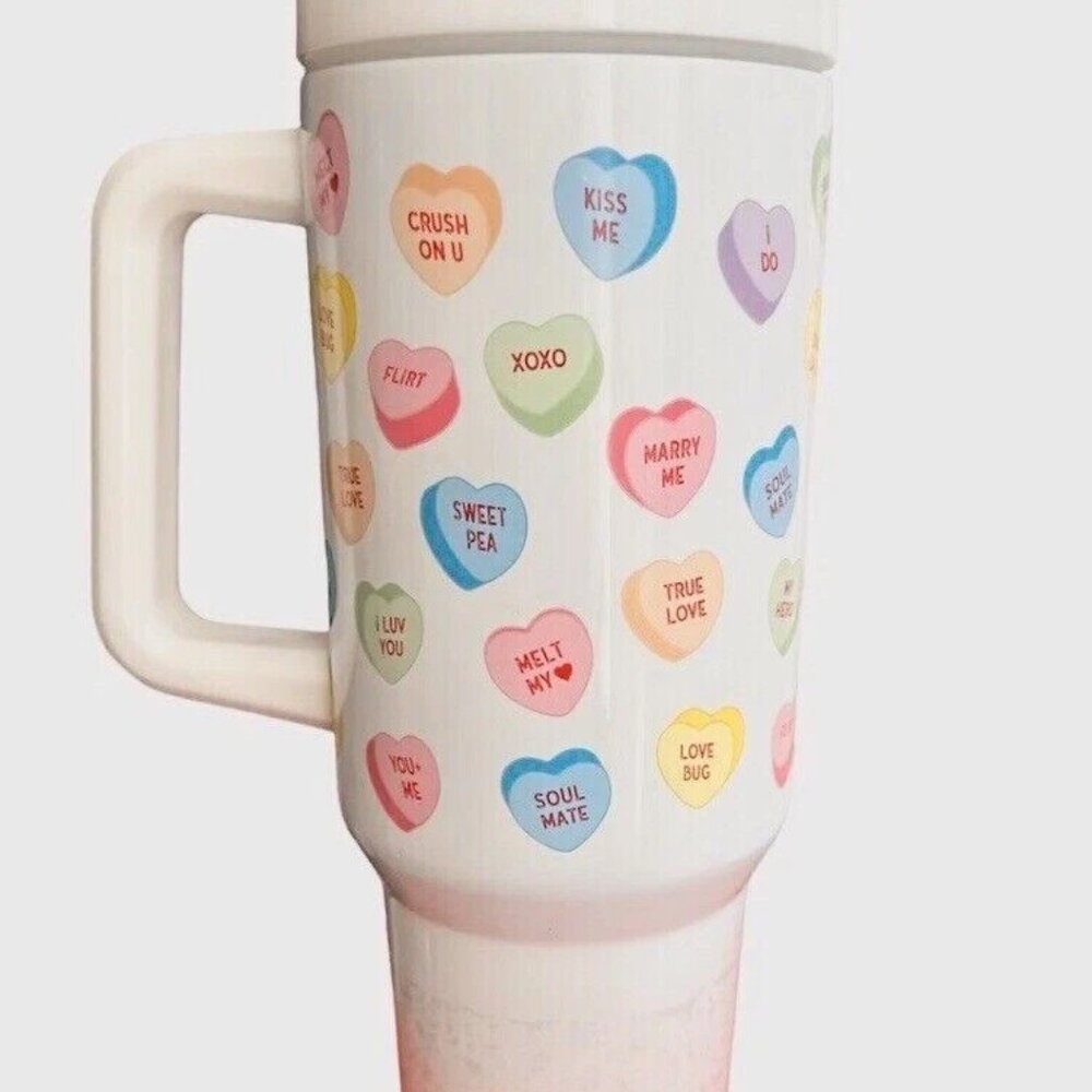 💗🧋{Sweethearts} Original Valentine’s Candy Stainless Steel Insulated Tumbler!
